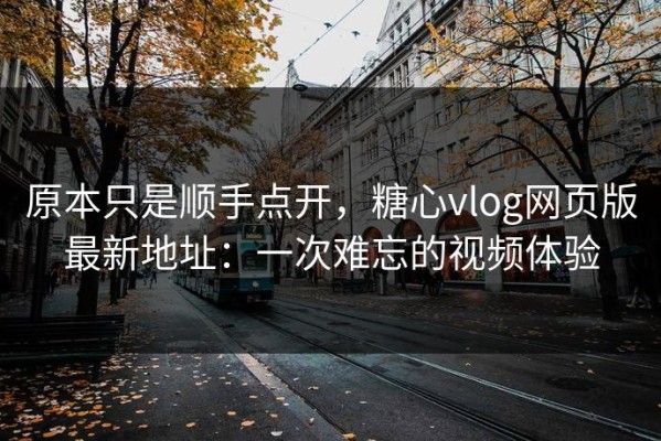 原本只是顺手点开，糖心vlog网页版最新地址：一次难忘的视频体验