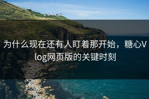 为什么现在还有人盯着那开始，糖心Vlog网页版的关键时刻