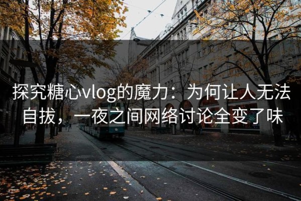 探究糖心vlog的魔力：为何让人无法自拔，一夜之间网络讨论全变了味