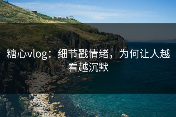 糖心vlog：细节戳情绪，为何让人越看越沉默
