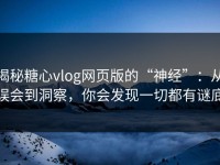 揭秘糖心vlog网页版的“神经”：从误会到洞察，你会发现一切都有谜底