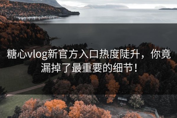 糖心vlog新官方入口热度陡升，你竟漏掉了最重要的细节！