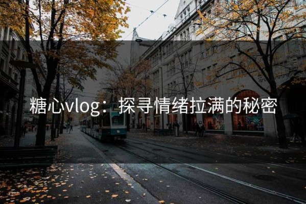 糖心vlog：探寻情绪拉满的秘密