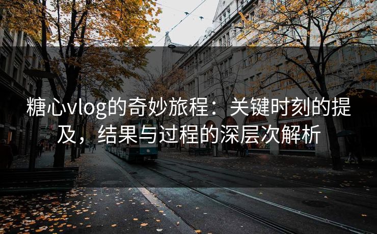 糖心vlog的奇妙旅程：关键时刻的提及，结果与过程的深层次解析