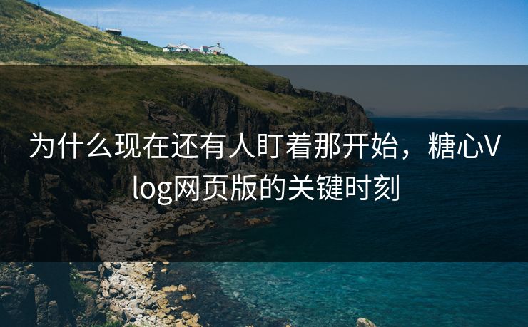 为什么现在还有人盯着那开始，糖心Vlog网页版的关键时刻