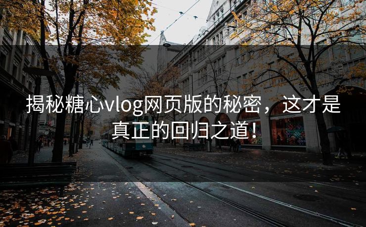 揭秘糖心vlog网页版的秘密，这才是真正的回归之道！