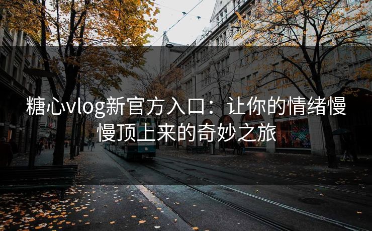 糖心vlog新官方入口：让你的情绪慢慢顶上来的奇妙之旅