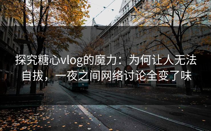 探究糖心vlog的魔力：为何让人无法自拔，一夜之间网络讨论全变了味
