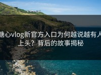糖心vlog新官方入口为何越说越有人上头？背后的故事揭秘