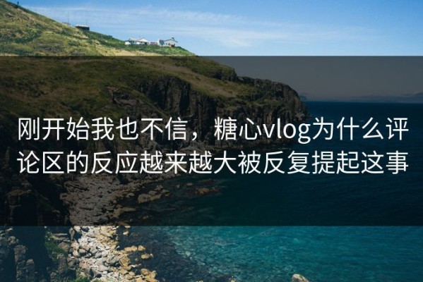 刚开始我也不信，糖心vlog为什么评论区的反应越来越大被反复提起这事
