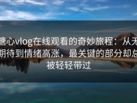 糖心vlog在线观看的奇妙旅程：从无期待到情绪高涨，最关键的部分却总被轻轻带过
