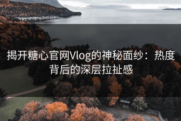 揭开糖心官网Vlog的神秘面纱：热度背后的深层拉扯感