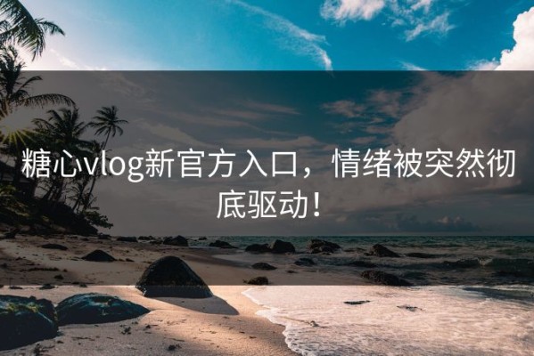 糖心vlog新官方入口，情绪被突然彻底驱动！