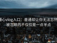 糖心vlog入口：普通却让你无法忘怀，被忽略的不仅仅是一点半点