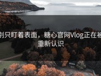 别只盯着表面，糖心官网Vlog正在被重新认识