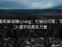 重新解读糖心vlog：打破旧印象，深入细节的真实力量
