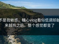 不是我敏感，糖心vlog看似低调却越来越热之后，整个感觉都变了