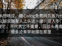 本想略过，糖心vlog免费网页版为什么越说越有人上头这一波：没人专门提它，不代表它不重要，回过头再看，很多迹象早就摆在那里