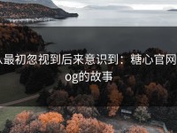 从最初忽视到后来意识到：糖心官网vlog的故事