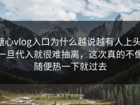 糖心vlog入口为什么越说越有人上头，一旦代入就很难抽离，这次真的不像随便热一下就过去
