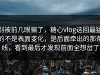 别被前几眼骗了，糖心vlog这回最猛的不是表面变化，是后面牵出的那条线，看到最后才发现前面全想岔了