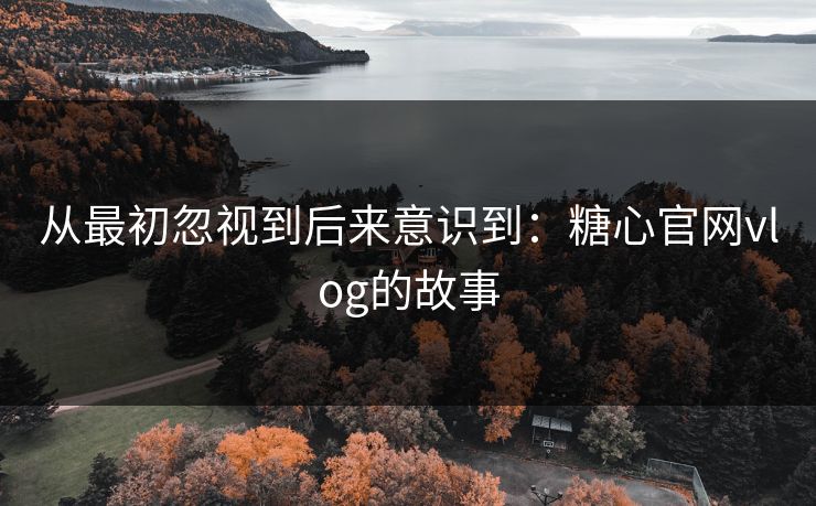 从最初忽视到后来意识到:糖心官网vlog的故事 从最初忽视到后来意识到:糖心官网vlog的故事