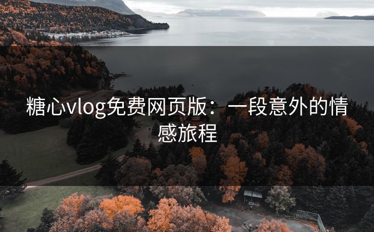 糖心vlog免费网页版：一段意外的情感旅程