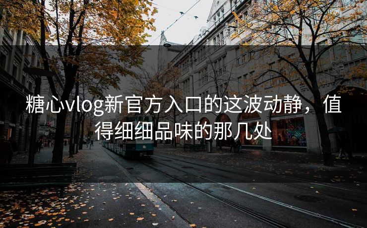 糖心vlog新官方入口的这波动静,值得细细品味的那几处 糖心vlog新官方入口的这波动静,值得细细品味的那几处